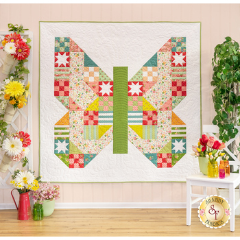  Butterfly Patch Quilt Kit - Strawberry Lemonade