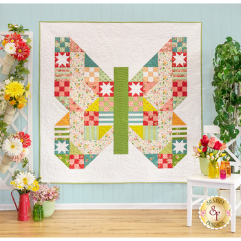  Butterfly Patch Quilt Kit - Strawberry Lemonade