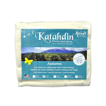 Katahdin Premium 100% Cotton Batting - Autumn 4oz - 72in x 90in