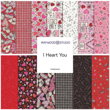 I Heart You  Yardage by Kris Lammers for Maywood Studio