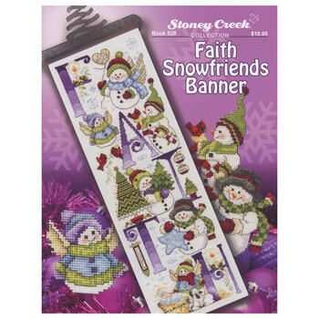 Faith Snowfriends Banner Cross Stitch Pattern