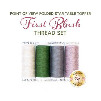 Point of View Folded Star Table Topper - First Blush - 4pc Thread Set