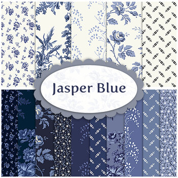 Jasper Blue  15 FQ Set by Whistler Studio from Windham Fabrics