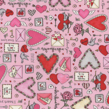 I Heart You MAS10760-P Pink by Kris Lammers from Maywood Studio