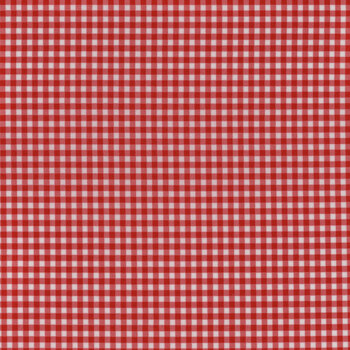 Essentials Mini Gingham 39161-133 White / Red from Wilmington Prints