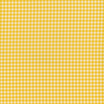 Essentials Mini Gingham 39161-155 White / Bright Yellow from Wilmington Prints