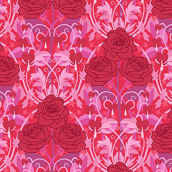 Heart Noveau A-1310-R Red by Eye Candy Quilts from Andover Fabrics
