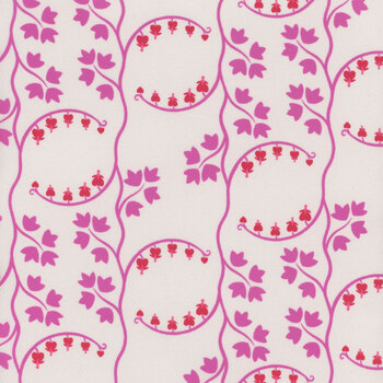 Heart Nouveau A-1312-L Rosy by Eye Candy Quilts from Andover Fabrics