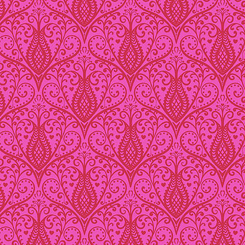 Heart Nouveau A-1314-E Magenta by Eye Candy Quilts from Andover Fabrics