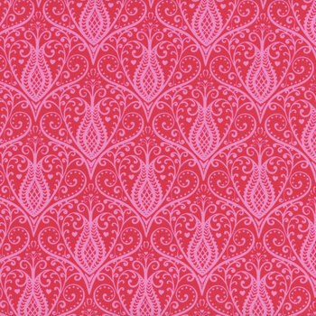Heart Nouveau A-1314-LR Red by Eye Candy Quilts from Andover Fabrics