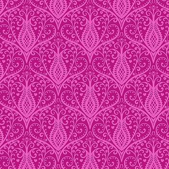 Heart Nouveau A-1314-P Grape by Eye Candy Quilts from Andover Fabrics