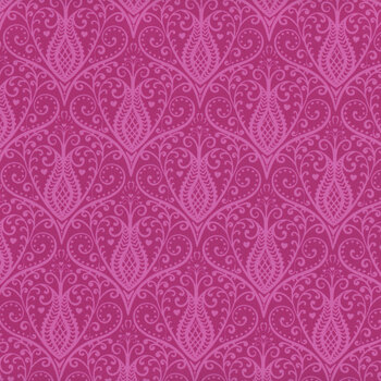Heart Nouveau A-1314-P Grape by Eye Candy Quilts from Andover Fabrics
