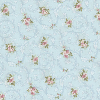 Just Rosy R651142D Sky by Smithsonian Institution for Marcus Fabrics