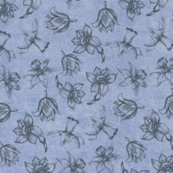 Secret Garden 3814-11 Blue by Lisabelle Art Studio for Blank Quilting Corporation