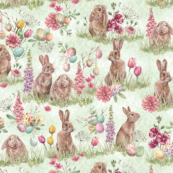 Easter Wishes 3789-60 Lt. Green by Silas M. Studio from Blank Quilting Corporation