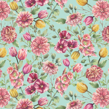 Easter Wishes 3796-67 Turquoise by Silas M. Studio from Blank Quilting Corporation