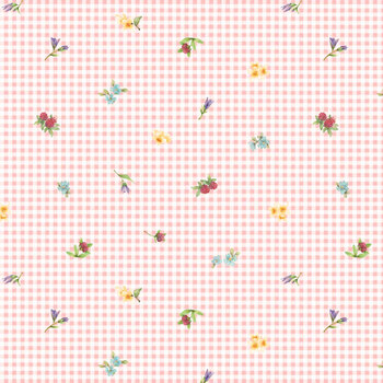 Bunnies & Blooms BUNN-5661-P Pink by Leslie Trimbach from P&B Textiles