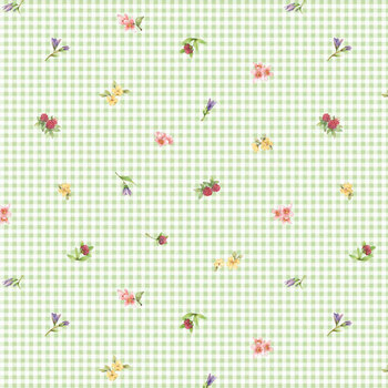 Bunnies & Blooms BUNN-5661-G Green by Leslie Trimbach from P&B Textiles