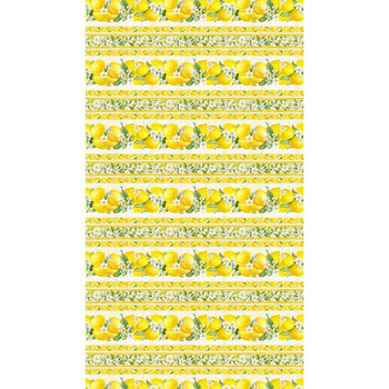 Lemon Bouquet FRUIT-CD2451 Lemon Border Stripe from Timeless Treasures Fabrics