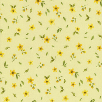 Lemon Bouquet FLEUR-CD2459 Leaf from Timeless Treasures Fabrics