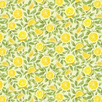 Lemon Bouquet FRUIT-CD2453 Leaf from Timeless Treasures Fabrics