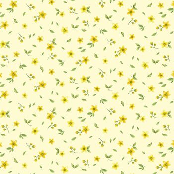 Lemon Bouquet FLEUR-CD2459 Butter from Timeless Treasures Fabrics
