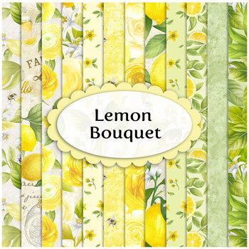 Lemon Bouquet  12 FQ Set from Timeless Treasures Fabrics