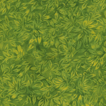 Floral Fun 112429645 Green Ivy by Kathy Engle for Island Batik