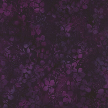Floral Fun 112405490 Purple Blackberry from Island Batiks