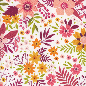 Among the Wildflowers 17100-26 Berry by Shelley Cavanna for Benartex