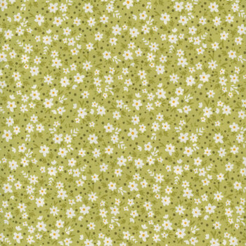 Among the Wildflowers 17103-40 Green by Shelley Cavanna for Benartex