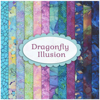 Dragonfly Illusion  12 FQ Set by Timeless Treasures Fabrics