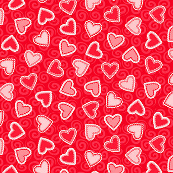 Sweet Love 10512-24 Red by Patrick Lose from Northcott Fabrics