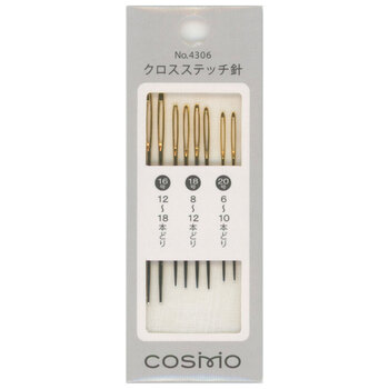 COSMO Cross Stitch Needles - Sizes 16-20 - 8ct