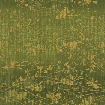 Shiny Objects Velvety Vines 3022-002 Pepper Grass Metallic from RJR Fabrics