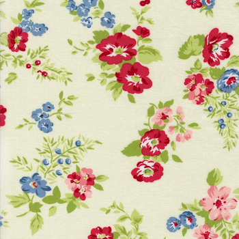 Hollyhocks & Roses 3050-11 Jasmine by Bunny Hill Designs from Moda Fabrics