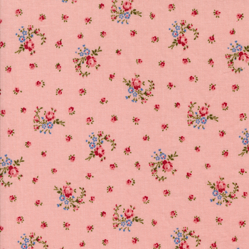 Hollyhocks & Roses 3052-17 Hollyhock Pink by Bunny Hill Designs from Moda Fabrics