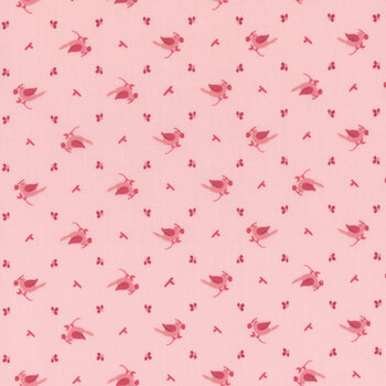 Hollyhocks & Roses 3053-18 Hollyhock Pink by Bunny Hill Designs from Moda Fabrics