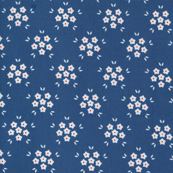 Hollyhocks & Roses 3055-15 Bluebell by Bunny Hill Designs from Moda Fabrics