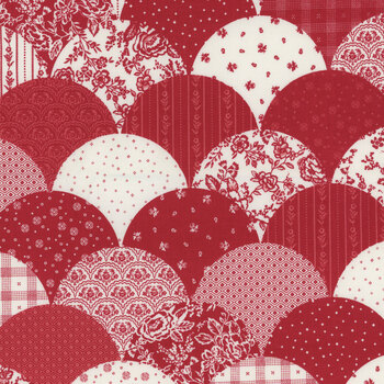 Red Delicious C15669-RED Scallops Cheater by Riley Blake Designs