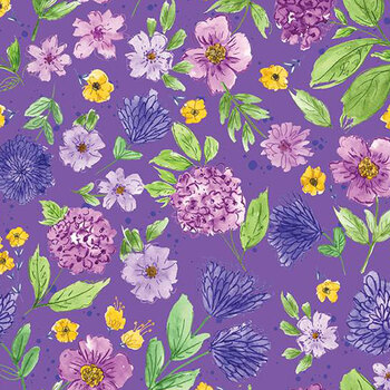 Plum Petals C15641-VIOLET by Diane Labombarbe from Riley Blake Designs