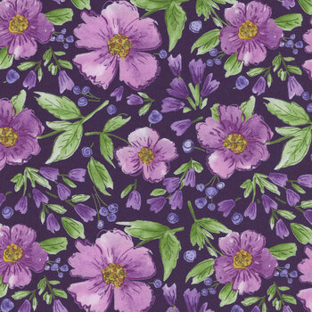 Plum Petals C15640-PURPLE by Diane Labombarbe for Riley Blake Designs