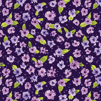 Plum Petals C15642-PURPLE by Diane Labombarbe from Riley Blake Designs