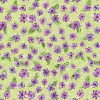 Plum Petals C15642-FERN by Diane Labombarbe for Riley Blake Designs