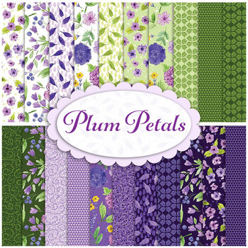 Plum Petals  21 FQ Set by Diane Labombarbe from Riley Blake Designs