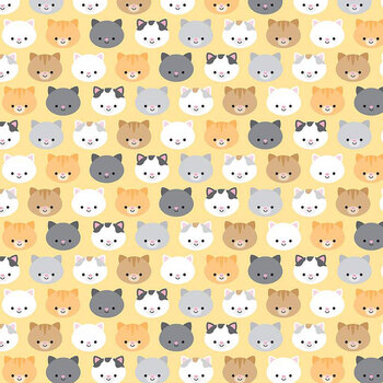 Pretty Kitty™ C15652-YELLOW by Doodlebug Design Inc. from Riley Blake Designs