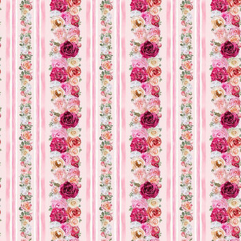 Bellerose ROSE-CD3141 Pink Border Stipe from Timeless Treasures Fabrics