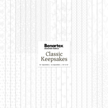 Classic Keepsakes  10x10s - White by Kanvas Studio for Benartex