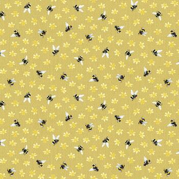 Sweet Bees 1765-44 Gold by Barb Tourtillotte from Henry Glass Fabrics