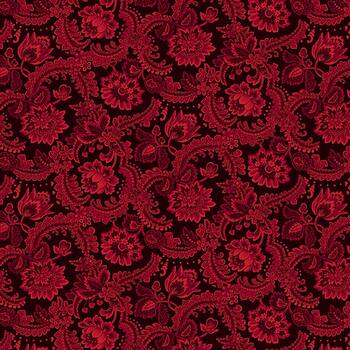 Scrap Basket Favorites 1506-88 Cranberry by Kim Diehl from Henry Glass Fabrics